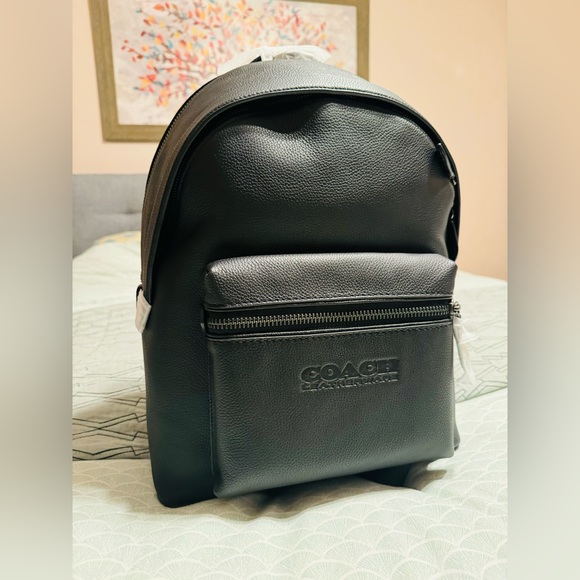 SOLD! Brand New Coach Charter Leather Backpack in Black retails for $495 - Picture 1 of 4